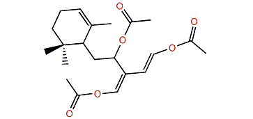 (1E,3Z)-3-[(Acetyloxy)methylidene]-5-(2,6,6-trimethylcyclohex-2-en-1-yl)-pent-1-ene-1,4-diyl diacetate